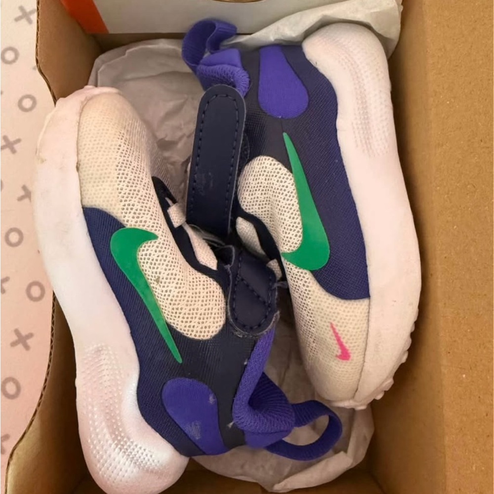 Nike Blue and Green Sneakers with Chunky Silhouette